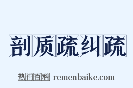 剖质疏纠疏是什么意思的图片